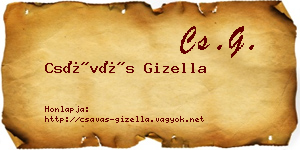 Csávás Gizella névjegykártya
