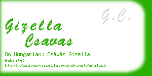 gizella csavas business card