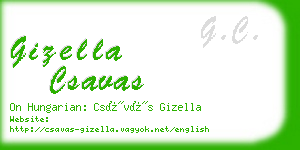 gizella csavas business card